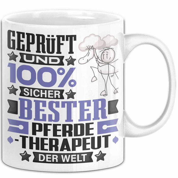 Pferdetherapeut Geschenk Lustiger Spruch für Pferdetherapeut Geschenkidee Bester Pferdetherapeut Der Welt Weiß Trendation