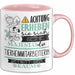 Tierheimmitarbeiterin Tasse Geschenk Lustiger Spruch Bitte Erheben Sie Sich Seine Majestät Die Tierheimmitarbeiterin Betritt Den Raum Rosa Trendation