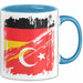 Türkei Deutschland Flagge Halb Deutscher Halb Türke Fußball Germany 2025 Europa Turkey Blau Trendation