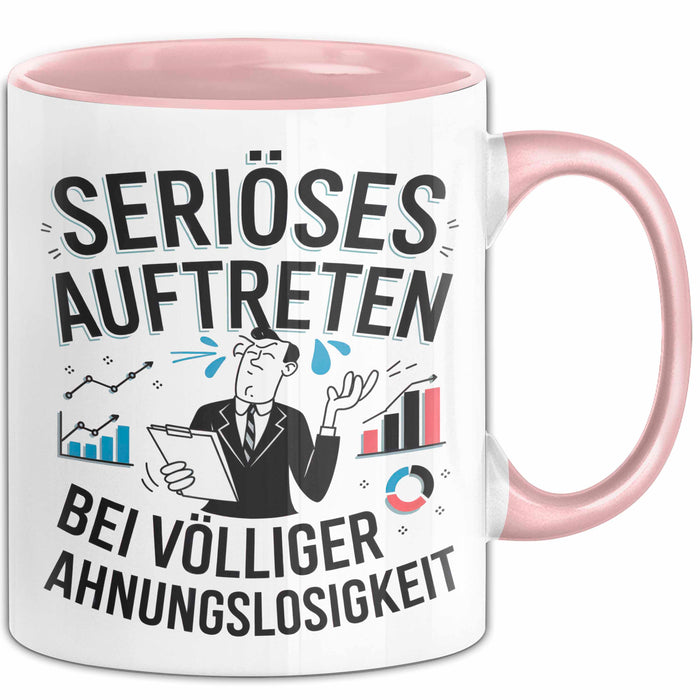 Sarkasmus Tasse Geschenkidee Erscheinung Mit Null Ahnung Rosa Trendation