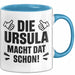 Ursula Tasse Geschenk Die Ursula Macht Dat Schon Geschenkidee Becher mit Name Blau Trendation