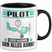 Pilot Tasse Geschenk für Pilot Der Mann Der Alles Kann Geschenkidee zum Geburtstag Schwarz Trendation