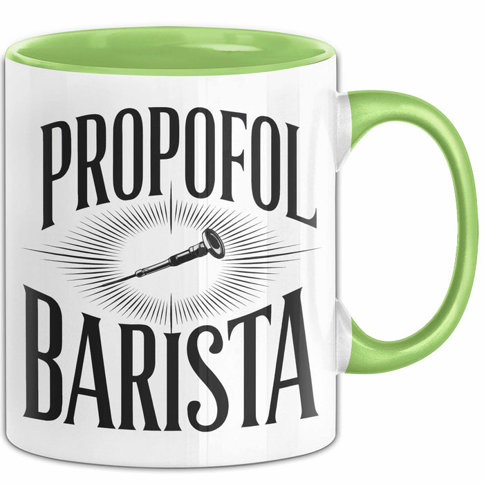 Sanitäter Tasse Geschenk Propofol Barista Lustiges Geschenk Grün Trendation