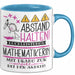 Mathematikerin Tasse Geschenk Lustig Abstand Halten Hochleistungs-Mathematikerin Mit Drang Zur Perfektion Bei Der Arbeit Blau Trendation