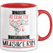 Musikerin Tasse Geschenk Becher Stark Attraktiv Furchtlos Musikerin Lustige Geschenkidee Rot Trendation