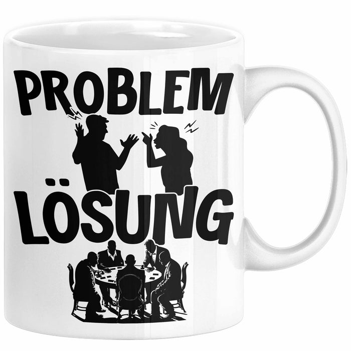 Poker Tasse Geschenk für Poker-Spieler Männer Geschenkidee Problem und Lösung Poker Spielen Kartenspielen Weiß Trendation