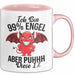 Engel Teufel Tasse Geschenk Lustige Geschenkidee Spruch Ich Bin 99% Engel Rosa Trendation