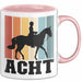 Tasse Geschenk Acht Retro Pferd Design Becher Rosa Trendation