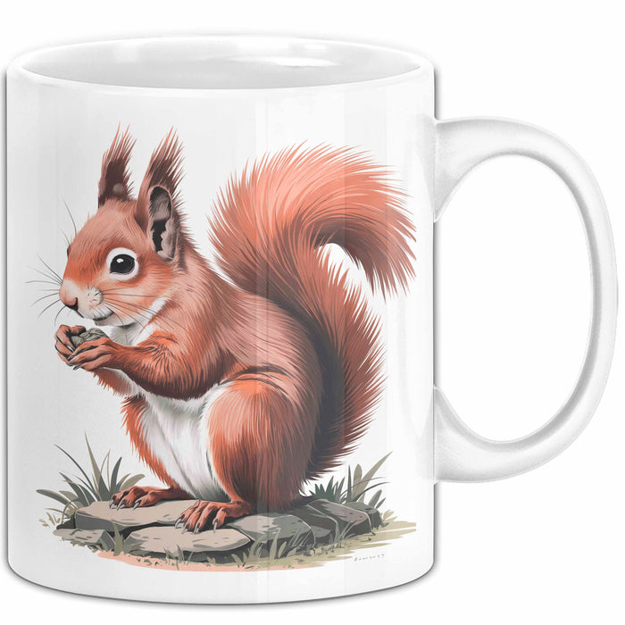 Eichhörnchen Tierliebhaber Tasse Geschenk Lustige Geschenkidee Spruch Weiß Trendation