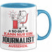 Journalist Geschenk Tasse So Gut Kann Nur Ein Journalist Aussehen Geschenkidee Kaffee-Becher Blau Trendation