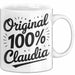 Claudia Tasse Geschenk Original 100% Claudia Geschenkidee Geburtstag Weiß Trendation
