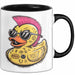 Quietscheente Tier Tasse Geschenk Lustige Geschenkidee Spruch Punk Ente Entenküken Schwarz Trendation