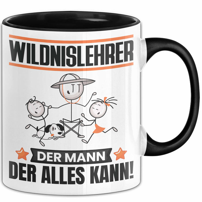 Wildnislehrer Tasse Geschenk für Wildnislehrer Der Mann Der Alles Kann Geschenkidee zum Geburtstag Schwarz Trendation