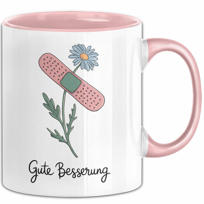 Patienten Kranke Menschen Tasse Geschenk Lustige Geschenkidee Spruch Gute Besserung Rosa Trendation