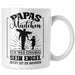 Weise Tasse Geschenk Spruch Papas Mädchen Ich War Einmal Sein Engel Jetzt Ist Er Meiner Geschenkidee Tochter Weiß Trendation
