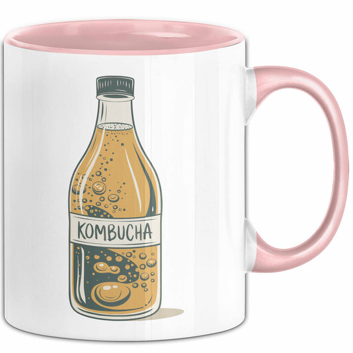 Kombucha Trinker Tasse Geschenkidee Darmgesundheit Liebhaber Rosa Trendation