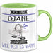 DJane Tasse Geschenk Ich Bin DJane Warum Weil Ich Es Kann Geschenkidee Geburtstag Grün Trendation