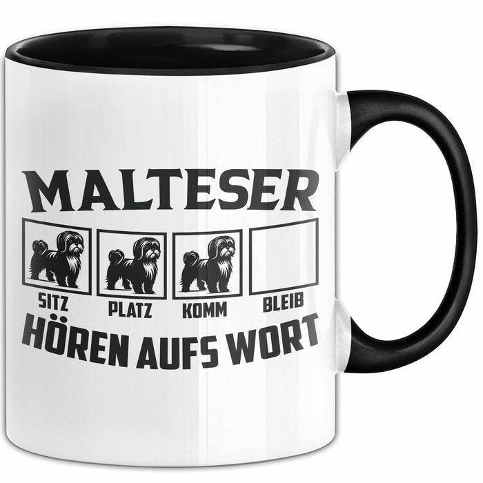 Malteser Hören Aufs Wort Tasse Geschenk Malteser Besitzer Mama Becher Trendation