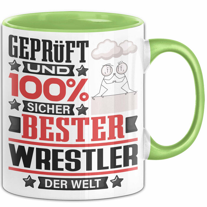 Wrestler Geschenk Lustiger Spruch für Wrestler Geschenkidee Bester Wrestler Der Welt Grün Trendation