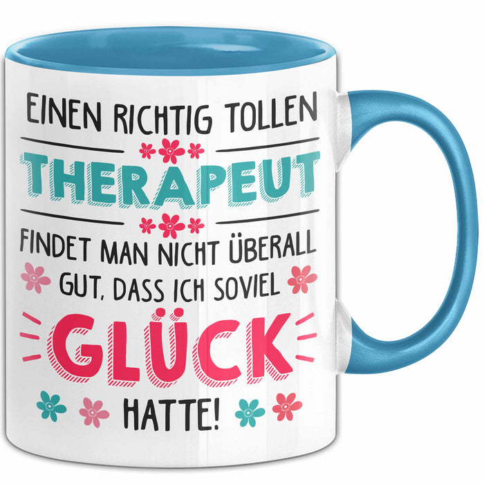 Physiotherapeut Physiotherapie Tasse Geschenk Lustige Geschenkidee Spruch Eine Richtig Tolle Therapeut Findet Man Nicht Überall Blau Trendation