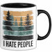 Wald Camping Outdoor Tasse Geschenk Lustige Geschenkidee Spruch Ich Hasse Menschen Schwarz Trendation