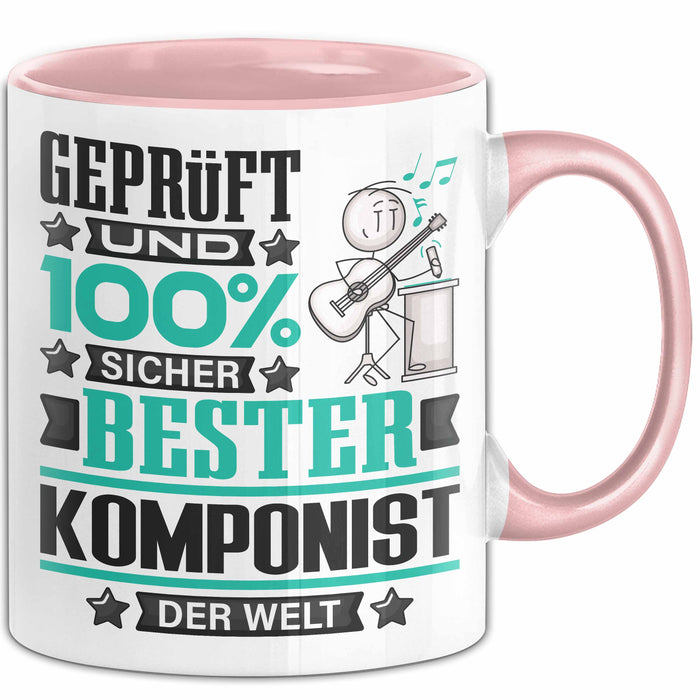 Komponist Geschenk Lustiger Spruch für Komponist Geschenkidee Bester Komponist Der Welt Rosa Trendation