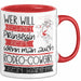 Rodeo-Cowgirl Tasse Geschenk Spruch Wer Will Schon Prinzessin Sein Wenn Man Auch Rodeo-Cowgirl Sein Kann Rot Trendation
