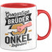 Onkel Sarkastisch Sarkasmus Tasse Geschenk Lustige Geschenkidee Spruch Großartige Brüder Werden Zum Onkel Befördert Rot Trendation