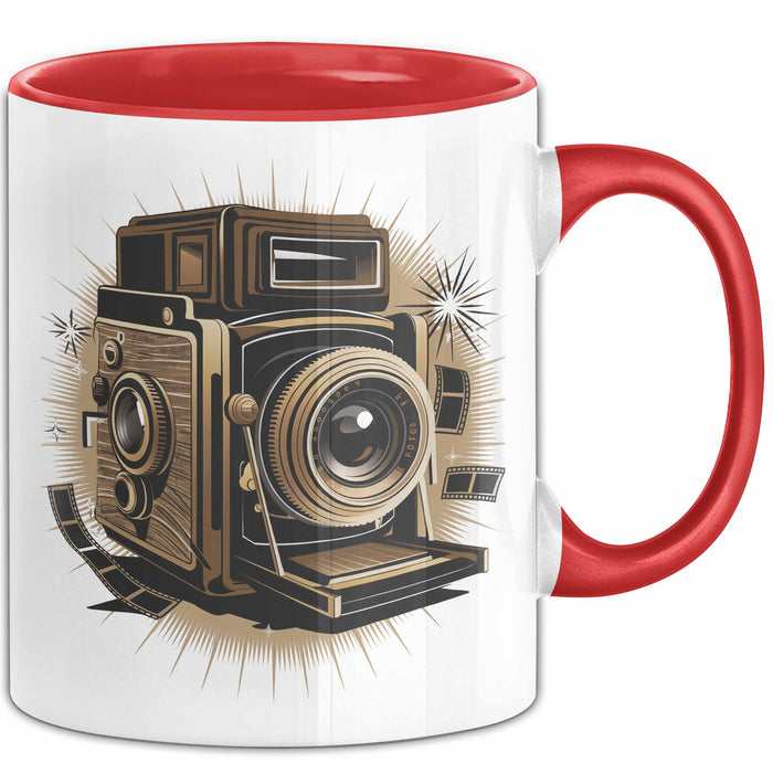 Fotograf Tasse Geschenkidee für Fotografie Enthusiasten Rot Trendation