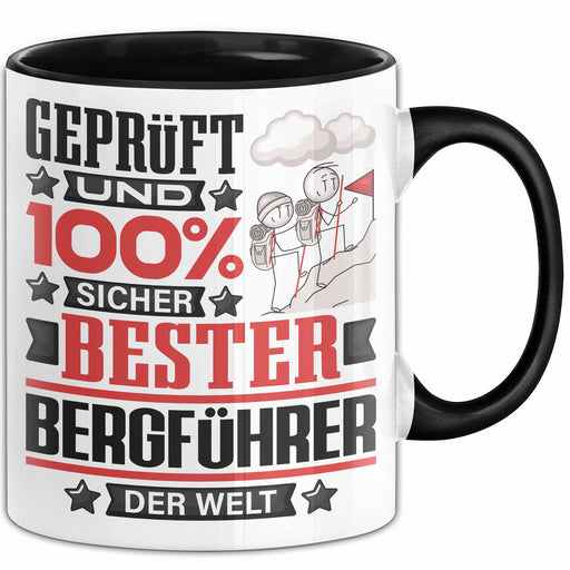Bergführer Geschenk Lustiger Spruch für Bergführer Geschenkidee Bester Bergführer Der Welt Schwarz Trendation