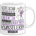 Künstlerin Geschenk Becher Tasse Gott Schuf Alle Menschen Gleich Nur Die Besten Durfeten Künstlerin Werden Geschenkidee Lustig Weiß Trendation
