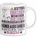Hundeausführer Geschenk Tasse Lustiger Spruch Erheben Sie Sich Der Hundeausführer Betritt den Raum Weiß Trendation