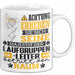 Laufgruppenleiter Geschenk Tasse Lustiger Spruch Erheben Sie Sich Der Laufgruppenleiter Betritt den Raum Weiß Trendation