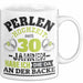 Perlenhochzeit Tasse Geschenk 30 Jahre Verheirtatet Geschenkidee Ehemann Ehefrau 30Er Jubuläum Becher Weiß Trendation