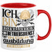 Eisenbahnerin im Betriebsdienst Ausbildung Start Geschenk Tasse Ich Bin Eisenbahnerin im Betriebsdienst In Der Ausbildung Ich Darf Das Kaffee-Becher Geschenkidee Rot Trendation