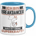 Breakdancer Tasse Geschenk für Breakdancer Geburtstag Lustiger Spruch Kaffee-Becher Was Ist Deine Superkraft Blau Trendation