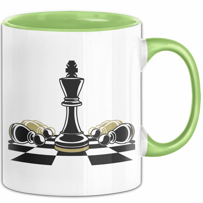 Schachspieler Tasse Geschenkidee Strategie Meister Lustiger Geschenkidee Lustig Grün Trendation
