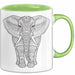 Elefant Mandala Tasse Geschenk Lustige Geschenkidee Spruch Grün Trendation
