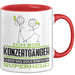 Konzertgänger Geschenk Tasse Ich Bin Konzertgänger Aber Sag Doch Einfach Superheld Lustige Geschenkdiee für Konzertgänger Kaffee-Becher Rot Trendation