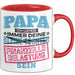 Witzige Tasse Geschenk Papa Tochter Finanzielle Belastung Spruch Rot Trendation