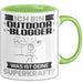 Outdoor-Blogger Tasse Geschenk für Outdoor-Blogger Geburtstag Lustiger Spruch Kaffee-Becher Was Ist Deine Superkraft Grün Trendation