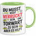 Fußball Tasse Geschenk Sei ein Torwart Fußballfan Geschenkidee Lustig Grün Trendation