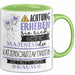 Katzenschutzaktivistin Tasse Geschenk Lustiger Spruch Bitte Erheben Sie Sich Seine Majestät Die Katzenschutzaktivistin Betritt Den Raum Grün Trendation
