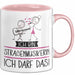 Geschenk für Straßenmusikerin Tasse Lustige Geschenkidee Geburtstag Ich Bin Straßenmusikerin Ich Darf Das Rosa Trendation
