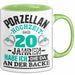 Pozellanhochzeit Tasse Geschenk Dornenhochzeit Geschenkidee Ehemann Ehefrau 20 Jahre Becher Grün Trendation