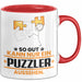 Puzzler Geschenk Tasse So Gut Kann Nur Ein Puzzler Aussehen Geschenkidee Kaffee-Becher Rot Trendation