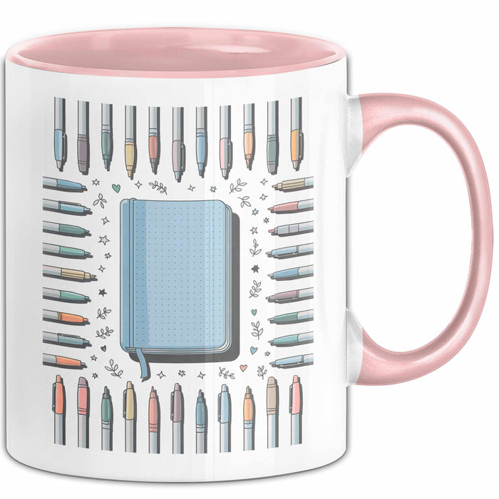 Journal Schreiber Tasse Geschenk Lustige Geschenkidee Spruch Für Achtsame Autoren Rosa Trendation