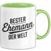 Guter Ehemann Verheiratete Männer Jungen Tasse Becher Geschenk Lustige Geschenkidee Spruch Bester Ehemann Der Welt Grün Trendation