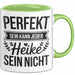 Heike Tasse Geschenk Perfekt Sein Kann Jeder Geschenkidee Geburtstag Grün Trendation