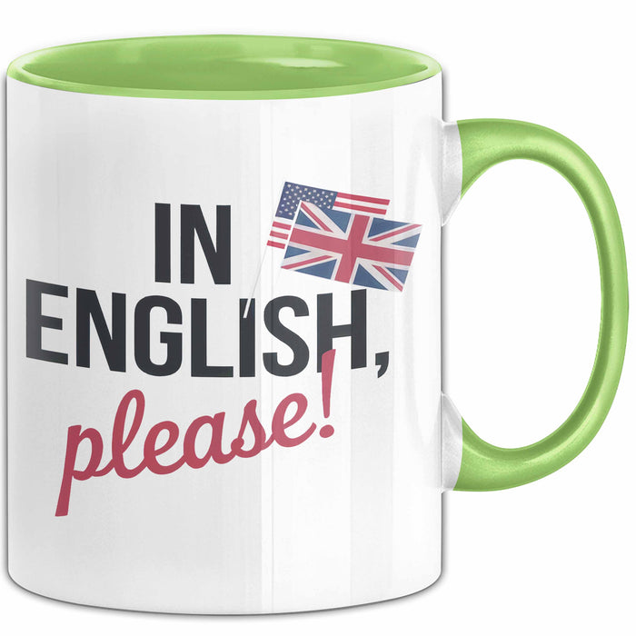 Englischlehrer Tasse Geschenk Auf Englisch Bitte Geschenk Grün Trendation